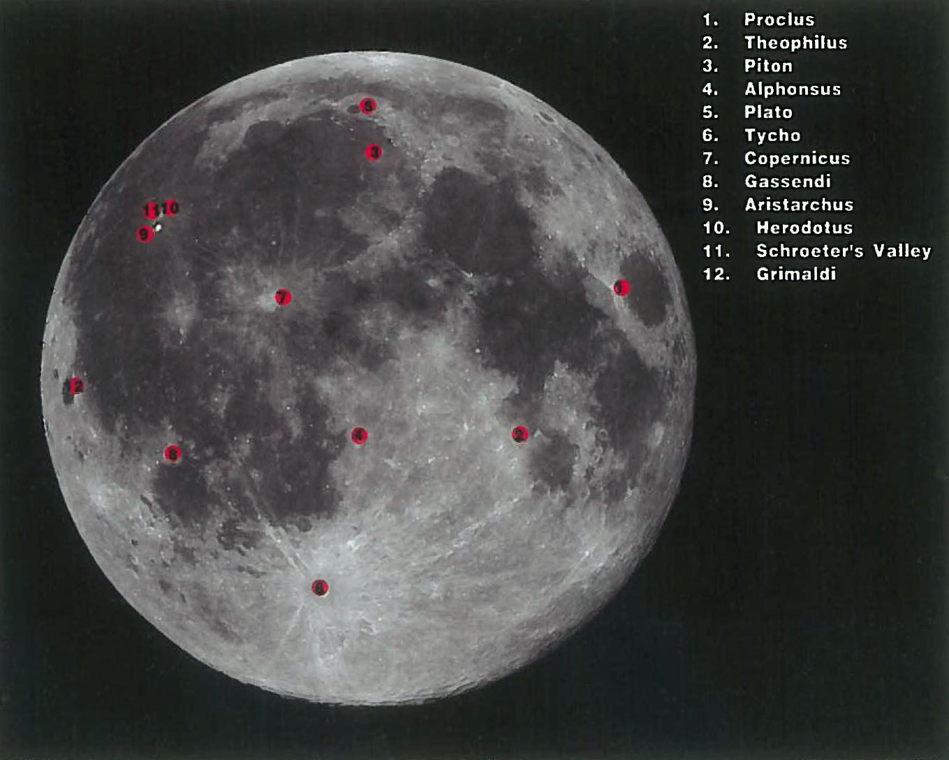 The 12 spots on the moon responsible for 60 % of all transient lunar phenomenon